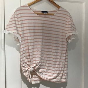 Pink and White Top